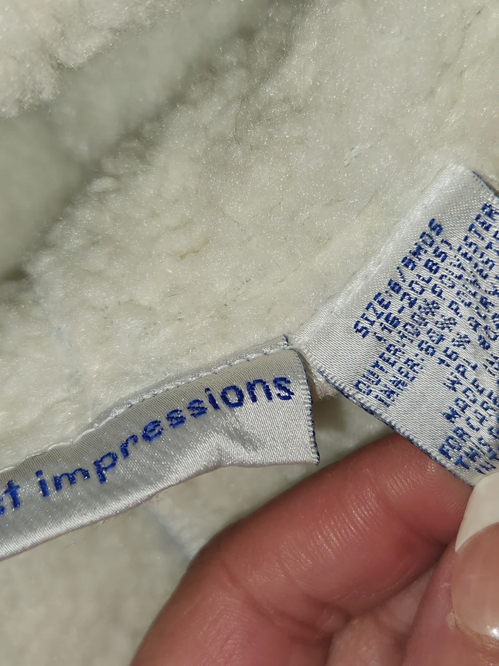 First Impressions Cream Faux-Sherpa Lined Infant Outfit